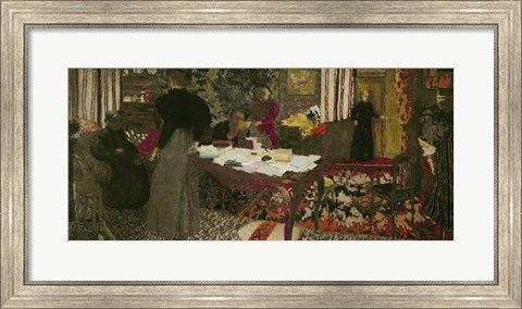 Framed Large Interior with Six Persons Print