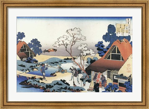 Framed Workday in a Small Town Print