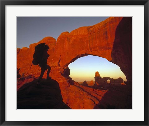 Framed Mountaineering Arches National Park, UT Print