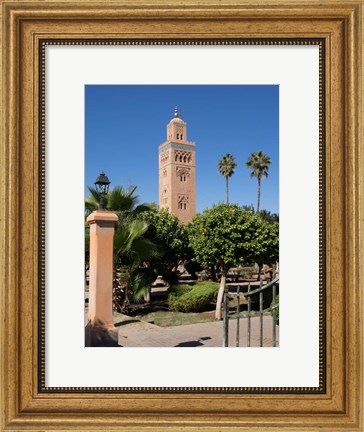 Framed Koutoubia Minaret built by Yacoub el Mansour, Marrakesh, Morocco Print