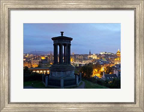 Framed Dougald Stewart Monument on Calton Hill, Edinburgh, Scotland Print