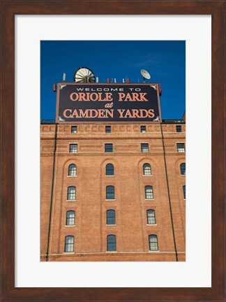 Framed Oriole Park at Camden Yards, Baltimore, Maryland Print