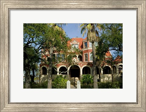 Framed Moody Mansion and Museum, Galveston, Texas Print