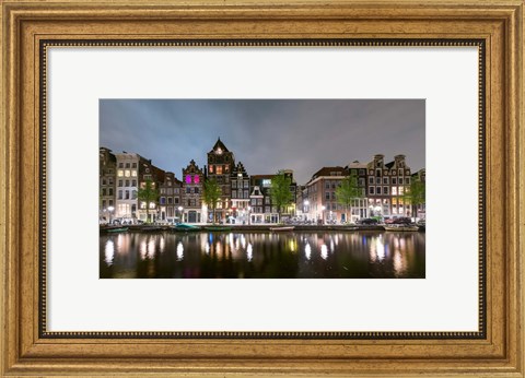 Framed Herengracht in Central Canal Ring Grachtengordel, North Holland, Netherlands Print