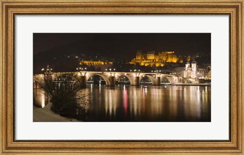 Framed Carl Theodor Bridge, Heidelberg, Baden-Wurttemberg, Germany Print