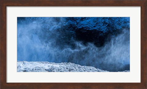 Framed Wintertime by Gullfoss Waterfalls, Iceland Print