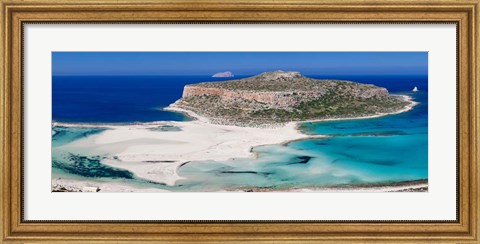 Framed Balos Beach, Gramvousa Peninsula, Crete, Greece Print