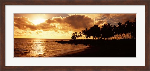 Framed Honomalino Beach, Hawaii Print