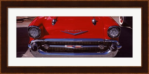 Framed Hood Ornament of a 57 Chevy Print