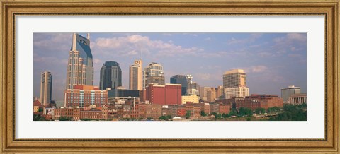 Framed Skyline of Nashville, TN Print