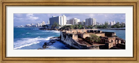 Framed San Jeronimo Fort, San Juan, Puerto Rico Print