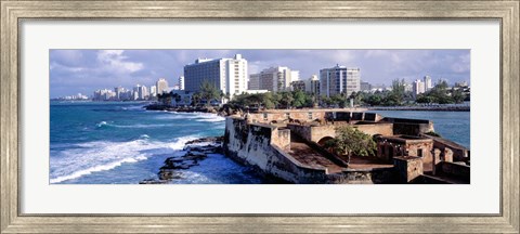 Framed San Jeronimo Fort, San Juan, Puerto Rico Print