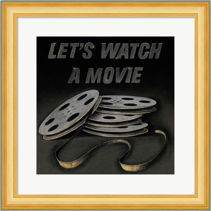 Framed Lets Watch a Movie Print