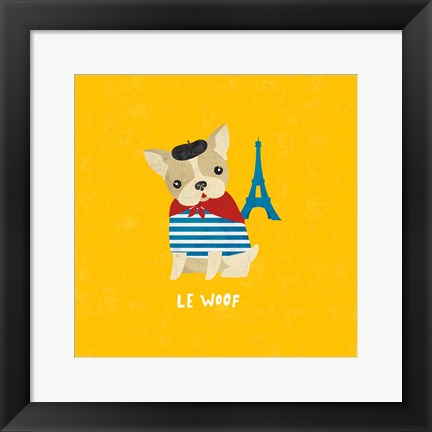 Framed Good Dogs French Bulldog Bright Print