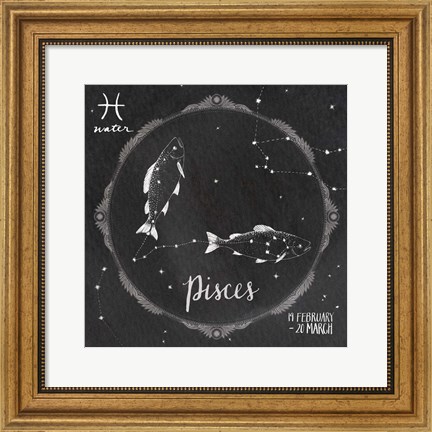 Framed Night Sky Pisces Print