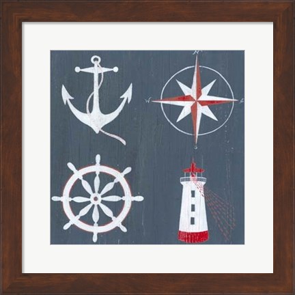 Framed Nautical Quadrant I Print