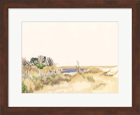Framed Minimalist Coastline III Print