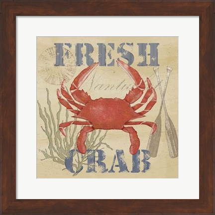 Framed Wild Caught Crab Print