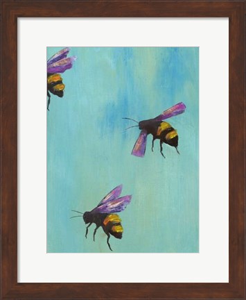 Framed Pollinators III Print