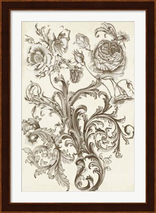 Framed Flora &amp; Filigree II Print