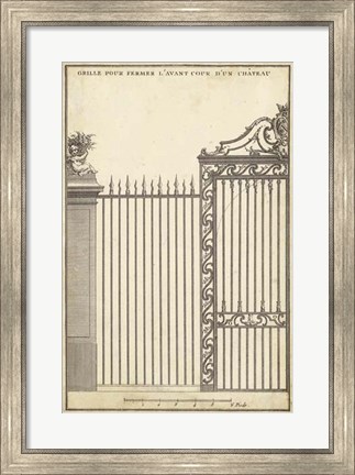 Framed Antique Decorative Gate II Print