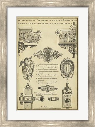 Framed Antique Decorative Locks II Print