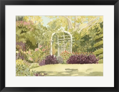 Framed Aquarelle Garden II Print