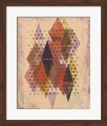 Framed Inked Triangles II Print