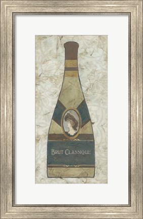 Framed Vintage Champagne I Print