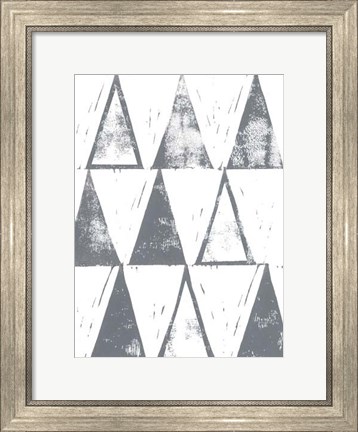 Framed Triangle Block Print I Print