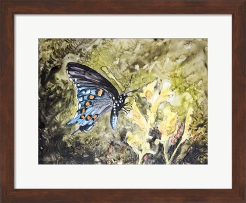 Framed Butterfly in Nature I Print