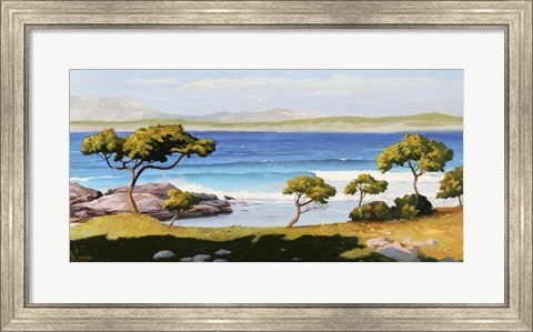Framed Spiaggia del Mediterraneo Print