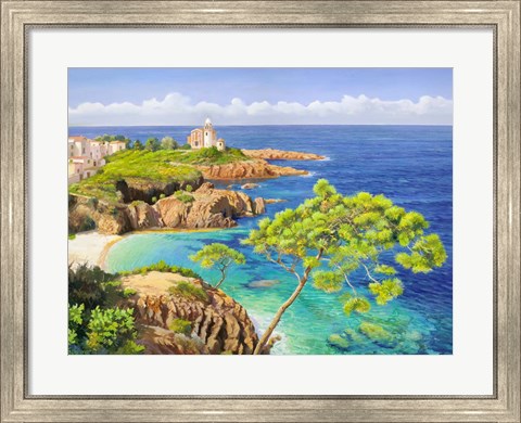 Framed Costa del Mediterraneo Print