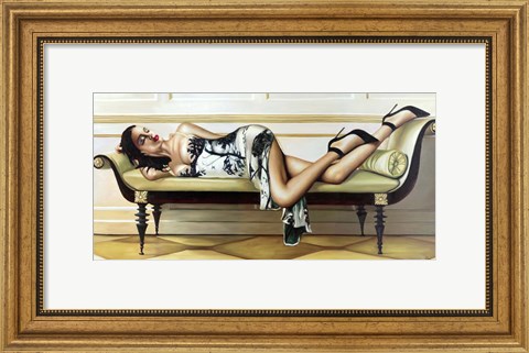 Framed Deco Lady Print