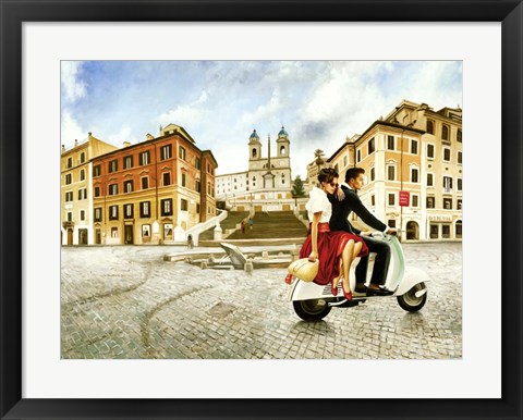 Framed Lovers in Rome Print