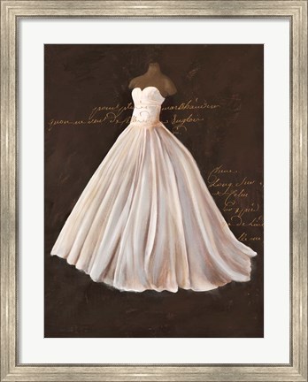 Framed Dressed in White II Print