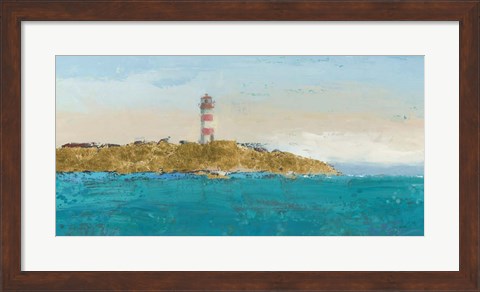 Framed Lighthouse Seascape I Print