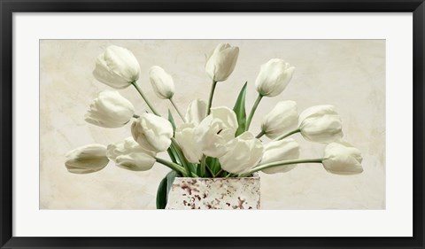 Framed Bouquet Blanc Print