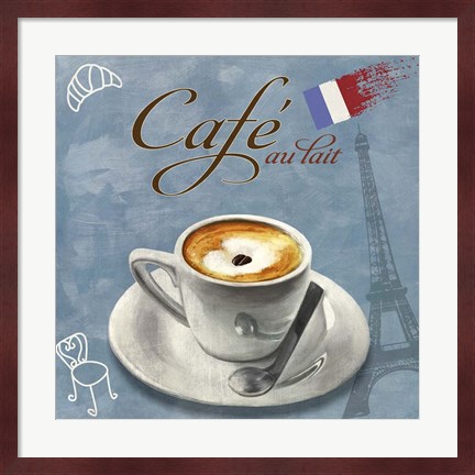 Framed Cafe au lait Print