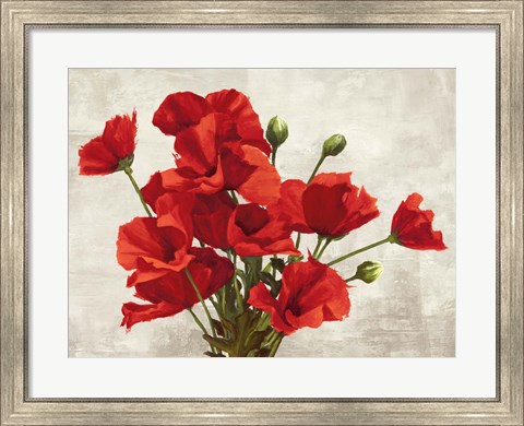 Framed Bouquet of Poppies Print