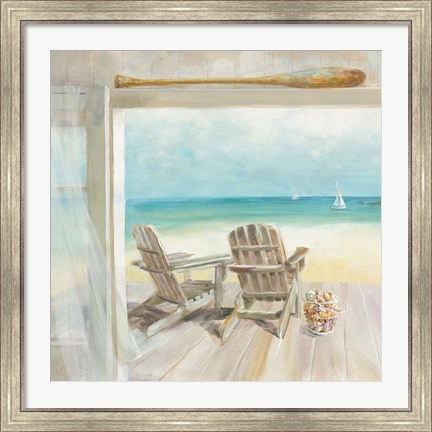 Framed Seaside Morning Crop Print