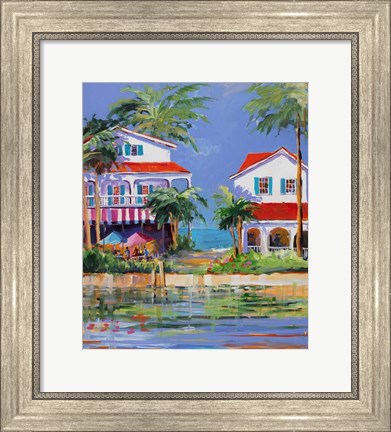 Framed Beach Resort II Print