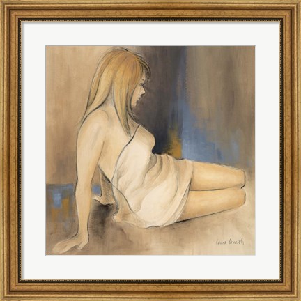Framed Waking Woman II (blue) Print