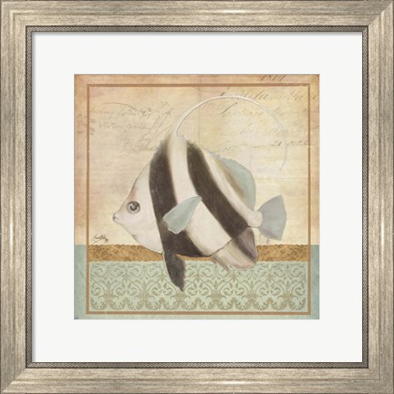Framed Vintage Fish I Print