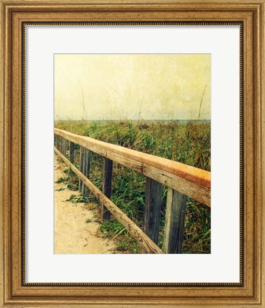 Framed Beach Rails II Print