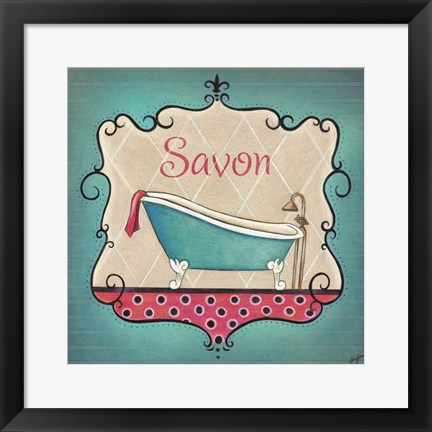 Framed Bain and Savon II Print