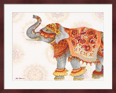 Framed Pink Elephant IIB Print
