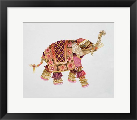 Framed Pink Elephant IA Print
