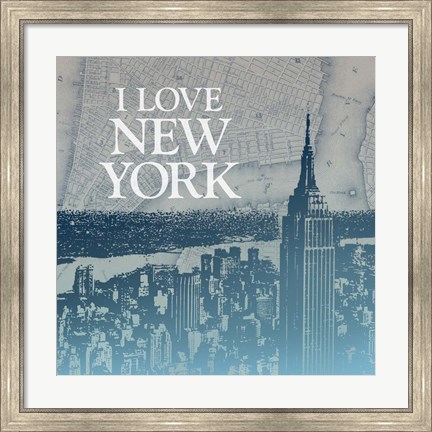 Framed City Love II Print