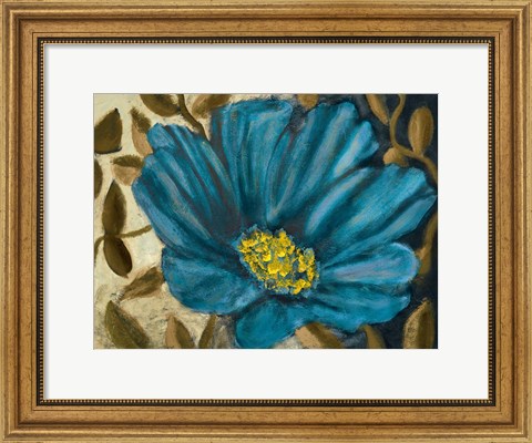 Framed Simple Blue Garden II Print